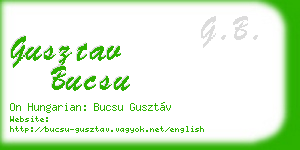 gusztav bucsu business card