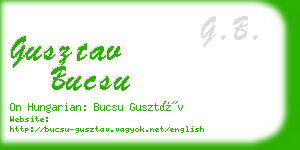 gusztav bucsu business card